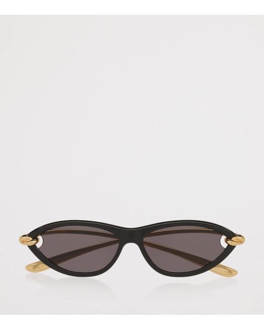 Bottega Veneta Black Cat Eye Sunglasses