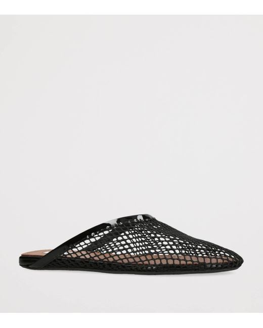 Alaïa Black Alaïa Fishnet Mesh & Patent Mule