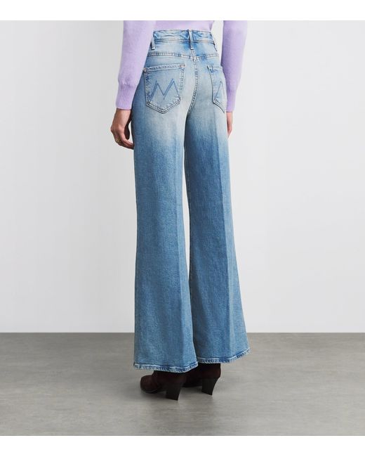 Mother Blue The Hustler Roller Sneak Jeans