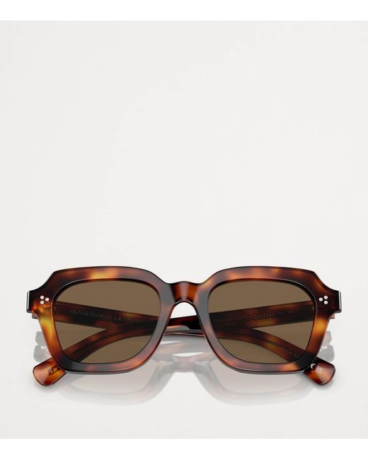 Oliver Peoples Brown Acetate Kienna Sunglasses