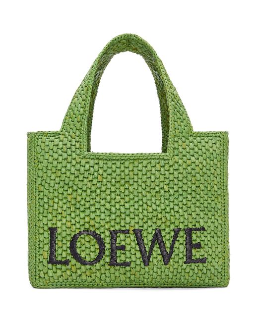 Loewe Green X Paula's Ibiza Small Font Tote Bag