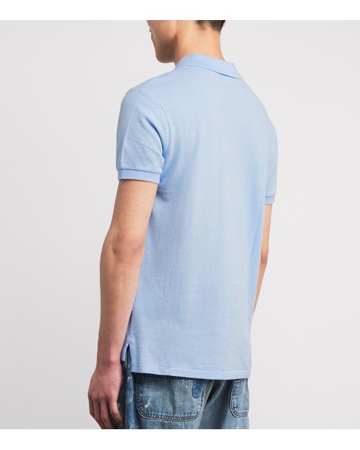 Polo Ralph Lauren Blue Cotton Mesh Polo Pony Polo Shirt for men