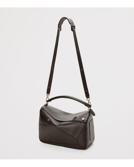 Loewe Black Large Calfskin Puzzle Panta Top-Handle Bag