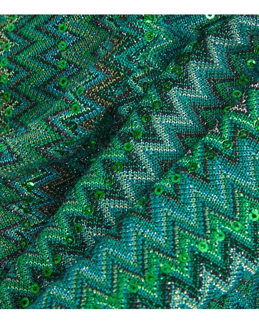 Missoni Green Fringed Zigzag Kaftan