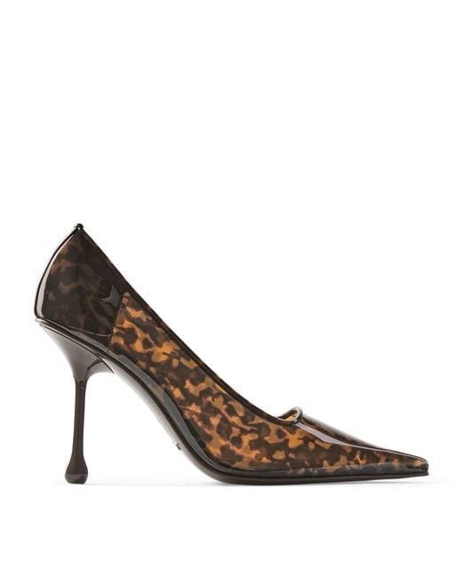 Jimmy Choo Brown Ixia 95 Heeled Pumps