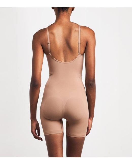 Skims Brown Seamless Sculpt Mid-Thigh Bodysuit