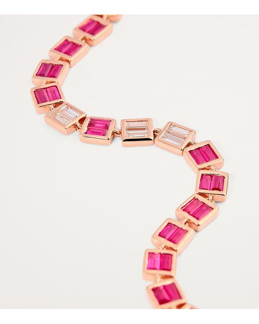 SHAY Red Diamond And Ruby Necklace