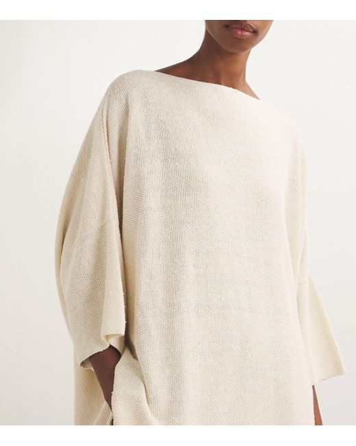 Eskandar White Linen-silk Long Sweater