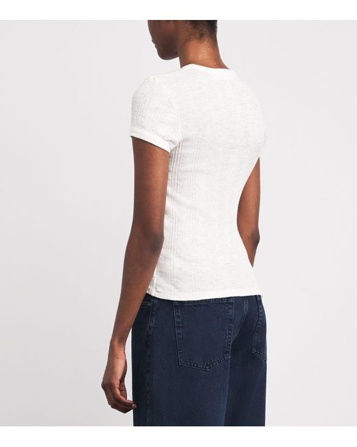 Mother White Cotton Itty Bitty T-Shirt