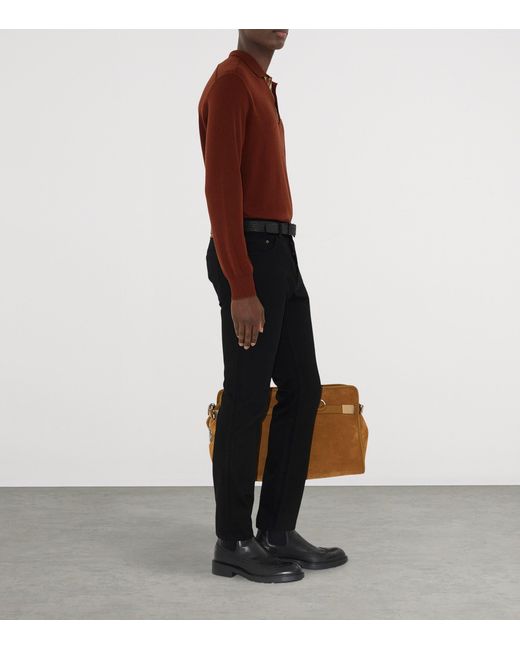 Burberry Black Slim Logo-Patch Jeans for men