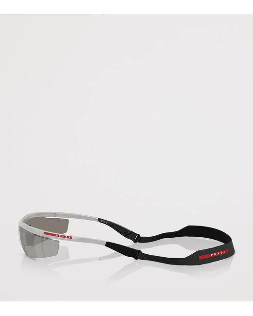Prada Linea Rossa Gray Ps A02S Pillow Sunglasses for men