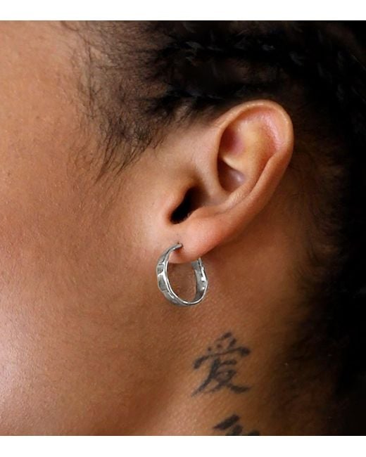 Monica Vinader Metallic Sterling Siren Muse Wave Hoop Earrings