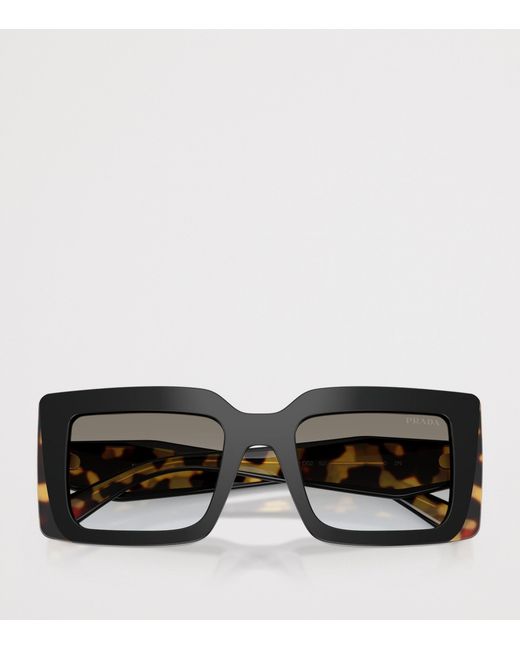 Prada Black Pr D01S Rectangle Sunglasses