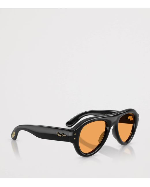 Ray-Ban Black Aviator Puffer Sunglasses