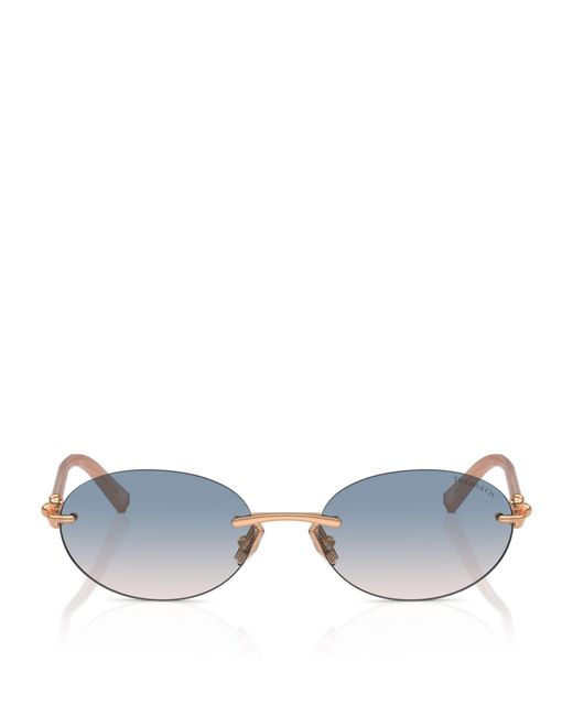 Tiffany & Co Blue Metal Oval Tf3104D Sunglasses