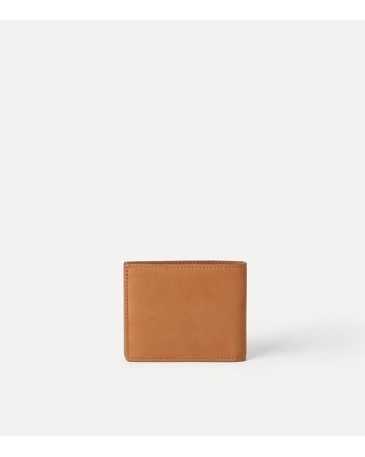 Brunello Cucinelli Brown Nubuck Logo Bifold Wallet for men