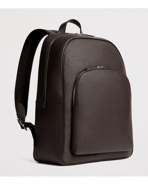 Carl Friedrik Black Leather Ayrton Backpack