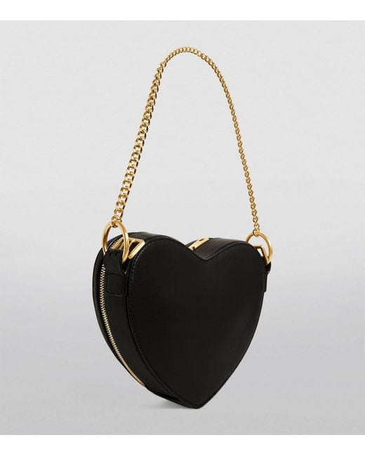 DKNY Black Leather Heart Of Ny Shoulder Bag