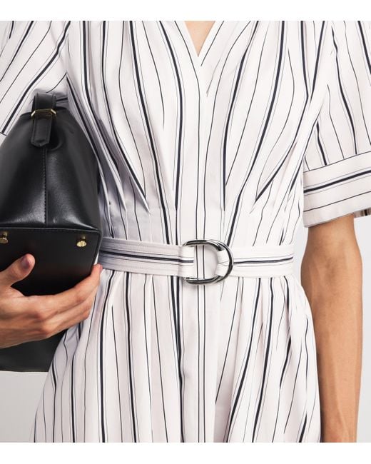 Adam Lippes White Belted Nansi Midi Dress