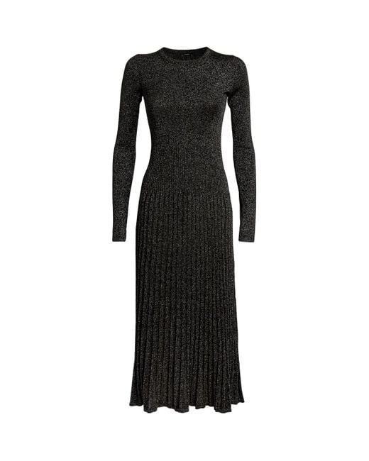 Joseph Black Lurex Midi Dress