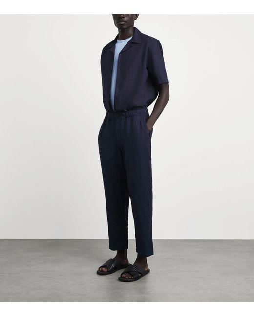 Sunspel Blue Supima Cotton Classic T-Shirt for men
