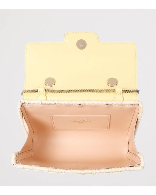 Roger Vivier Metallic Mini Rattan Top-Handle Bag