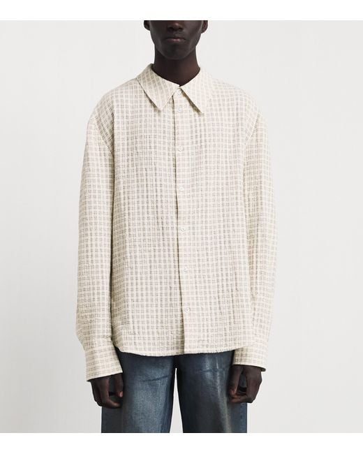 Séfr White Seersucker-Effect Wes Shirt for men