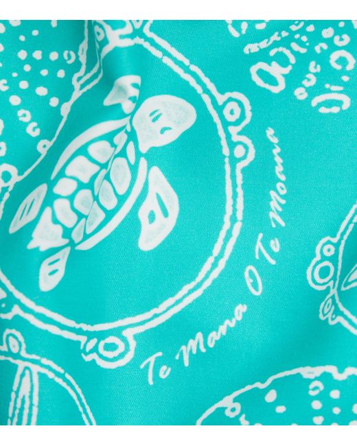 Vilebrequin Blue Turtle Print Moorea Swim Shorts for men