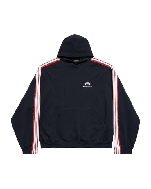 Balenciaga Unity Sports Icon Large Hoodie in Blue for Men | Lyst