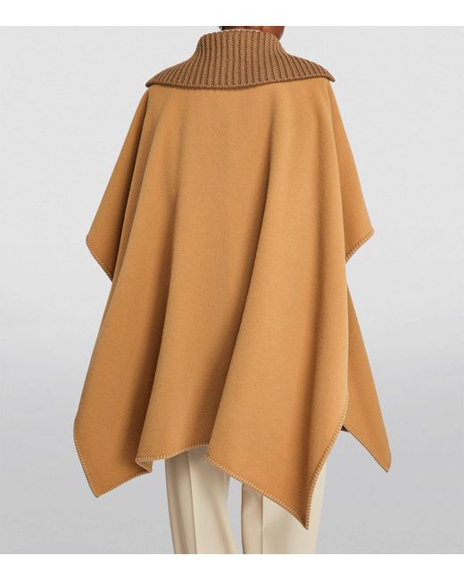 Moncler Brown Wool Cape