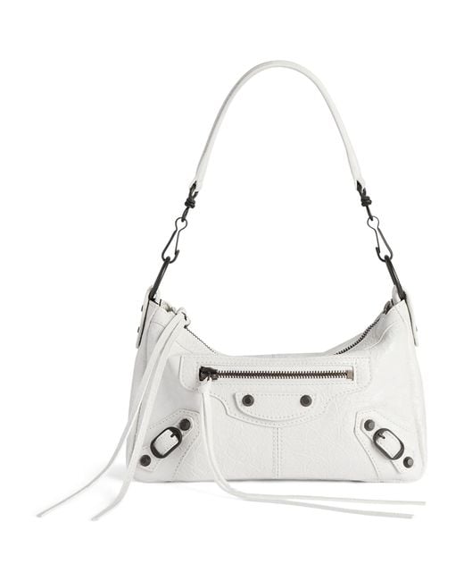 Balenciaga Metallic Mini Lambskin Le City Moto Shoulder Bag