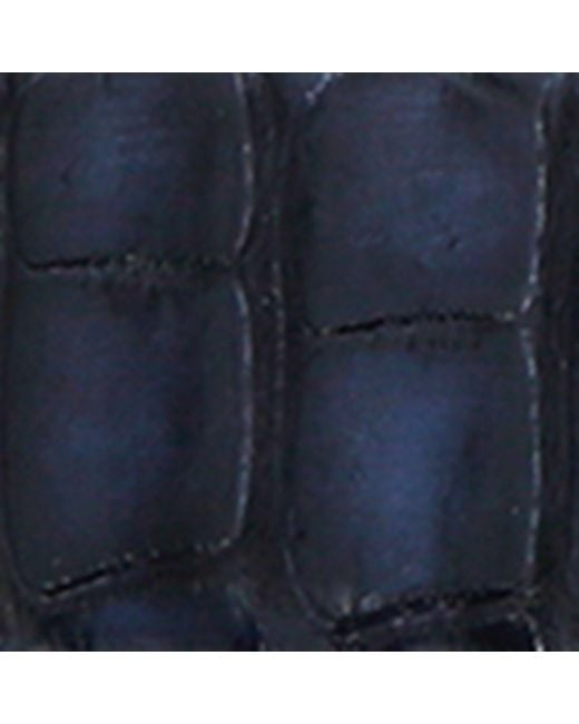 Zegna Blue Crocodile Leather Parentesi Belt for men