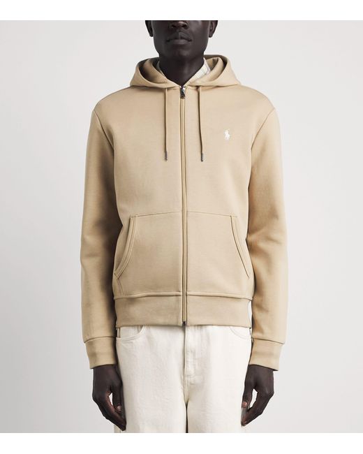 Polo Ralph Lauren Natural Cotton-Blend Logo Zip-Up Hoodie for men