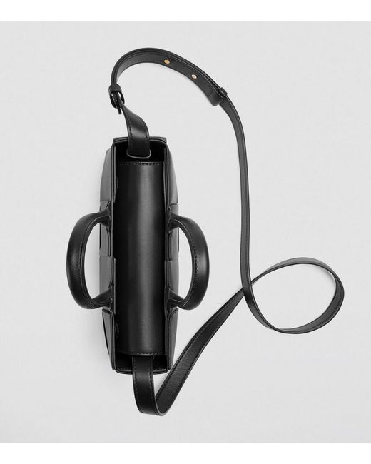 Bottega Veneta Black Mini Leather East-west Arco Top-handle Bag