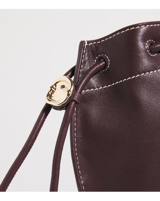 Claudie Pierlot Purple Leather Drawstring Tote Bag