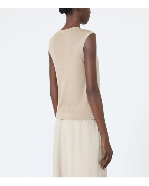 Max Mara Natural Silk-Cashmere Tank Top