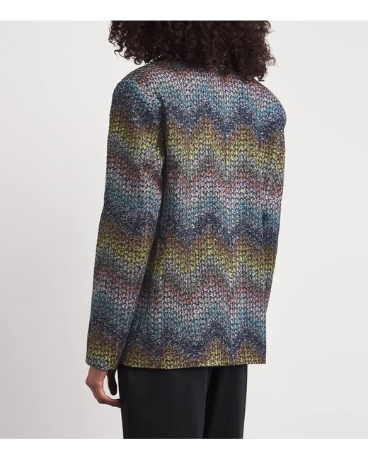 Missoni Gray Sequinned Zigzag Blazer