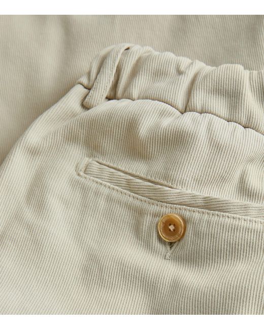 Marco Pescarolo Natural Cotton-cashmere Twill Chinos for men