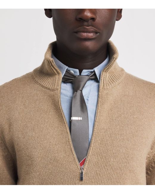 Thom Browne White Silk Rwb Tie for men