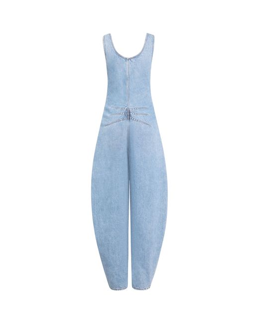 Alaïa Blue Wool-Blend Jumpsuit