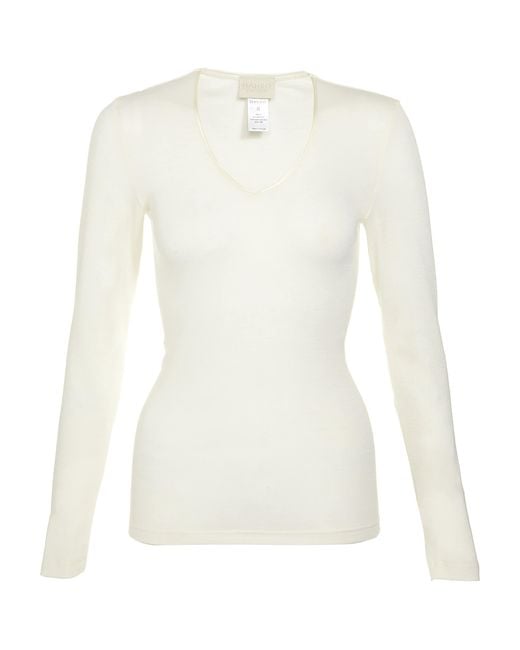 Hanro Green Wool And Silk Long Sleeve Top