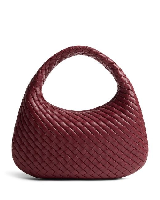 Bottega Veneta Red Small Leather Veneta Shoulder Bag