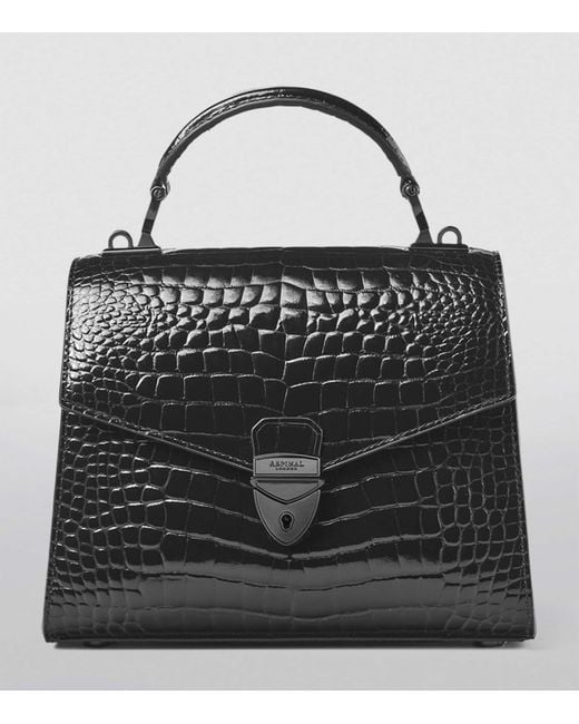 Aspinal Black Midi Mayfair 2 Top-Handle Bag