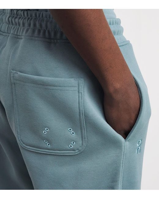 On Shoes Blue Cott-Blend Club Collective Sweatpants for men