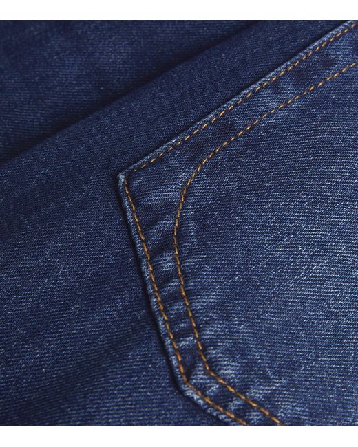 Rag & Bone Blue Logan Mid-rise Wide-leg Jeans