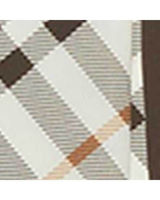 Burberry Metallic Silk Check Skinny Scarf
