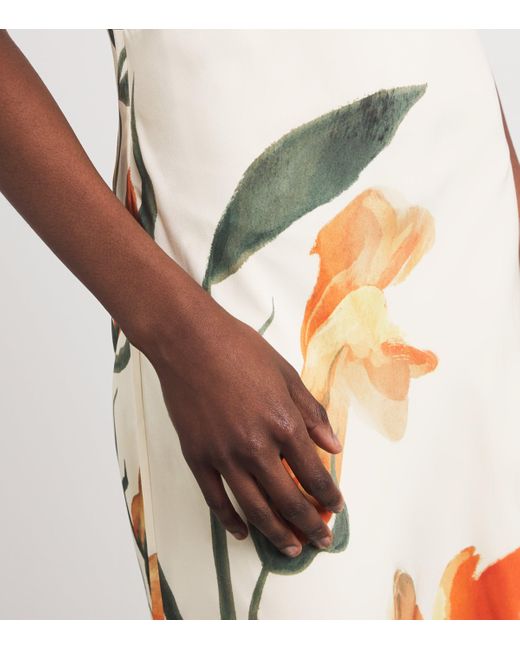 Sir White Silk Floral Constance Maxi Dress