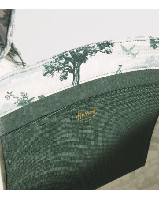 Harrods Metallic Medium Toile Tote Bag