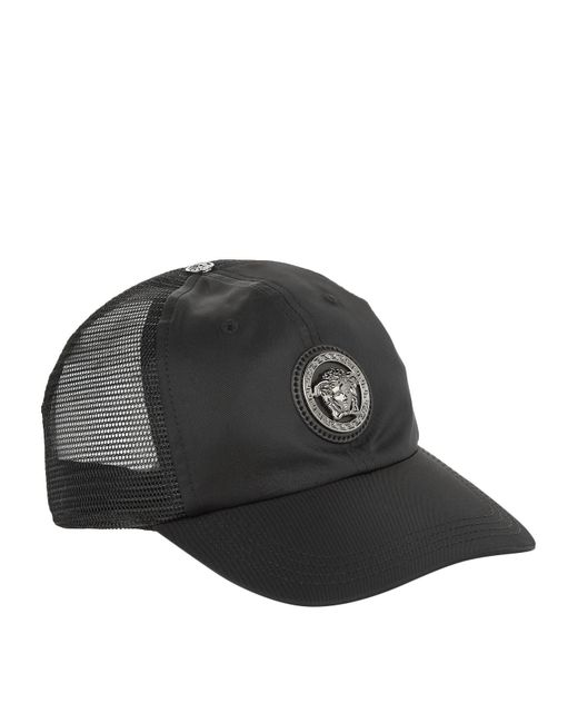 Versace Black Medusa Logo Baseball Cap for men