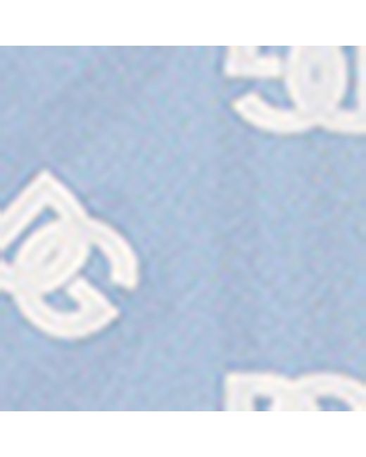 Dolce & Gabbana White Silk Monogram Skinny Scarf